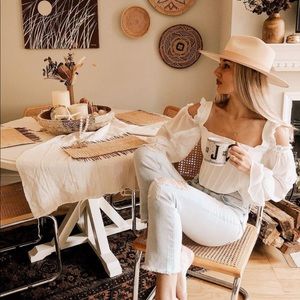 White Chiffon Corset Top